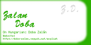 zalan doba business card
